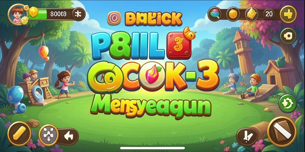 Screenshot gameplay 8II menampilkan momen mencocokkan blok warna.