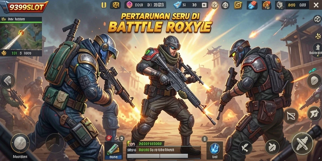 Screenshot menunjukkan aksi pertarungan seru di 9399SLOT.