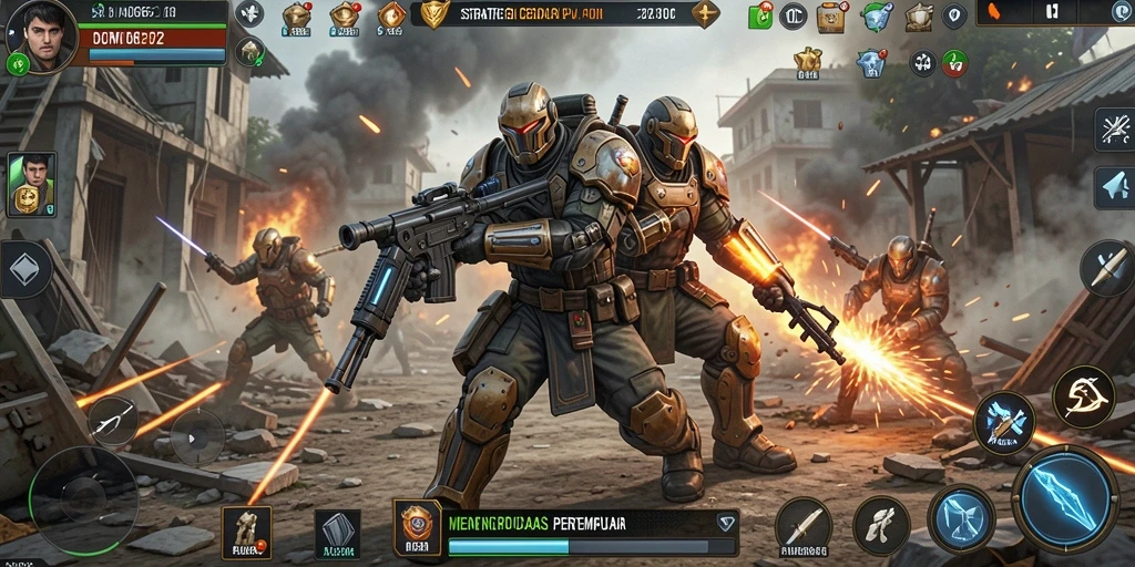 Tampilan gameplay ADG62 menampilkan pertempuran strategi yang mendebarkan.