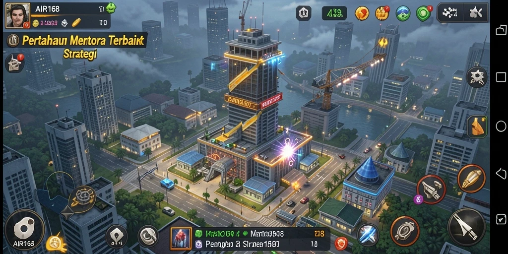 Screenshot utama AIR168 menampilkan aksi seru dalam gameplay Tower Defense.