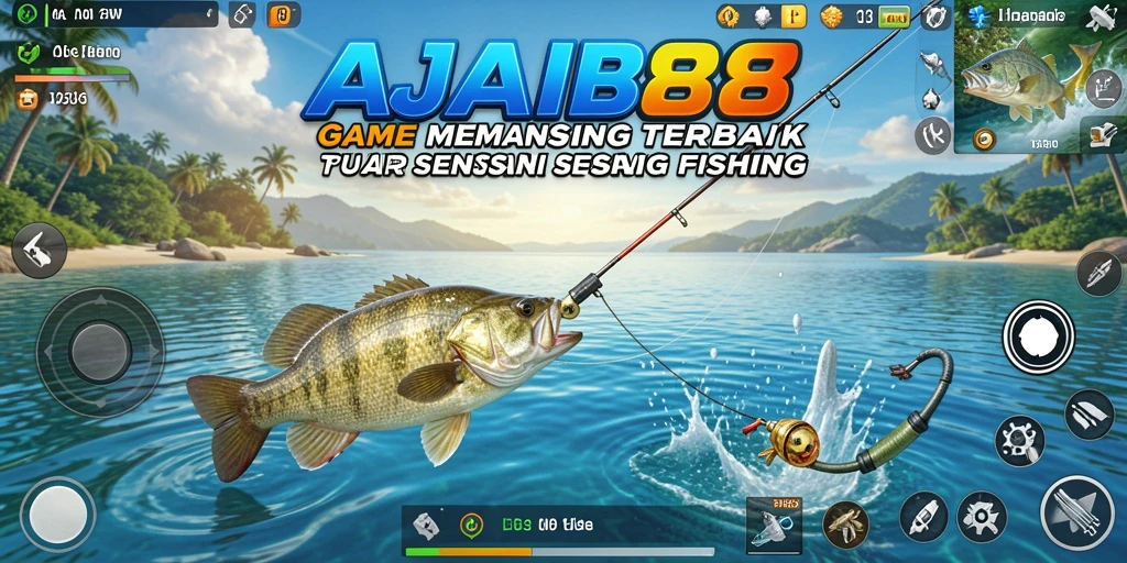 Tampilan gameplay AJAIB88 dengan momen memancing yang seru dan menarik.