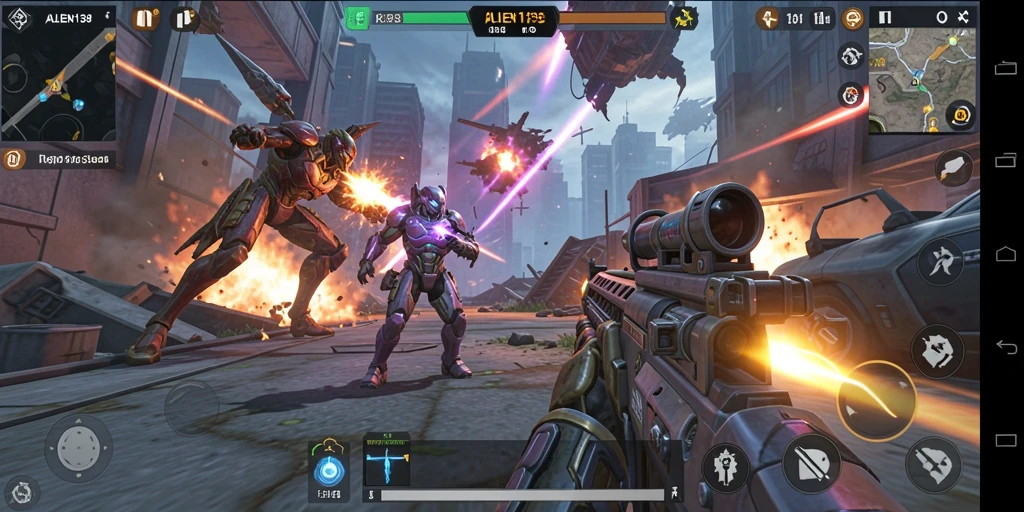 Gameplay mendebarkan dengan aksi luar angkasa yang intens.