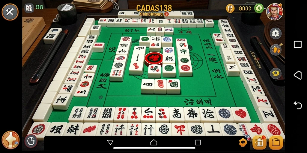 Tangkapan layar dari gameplay Mahjong yang menarik di CADAS138.