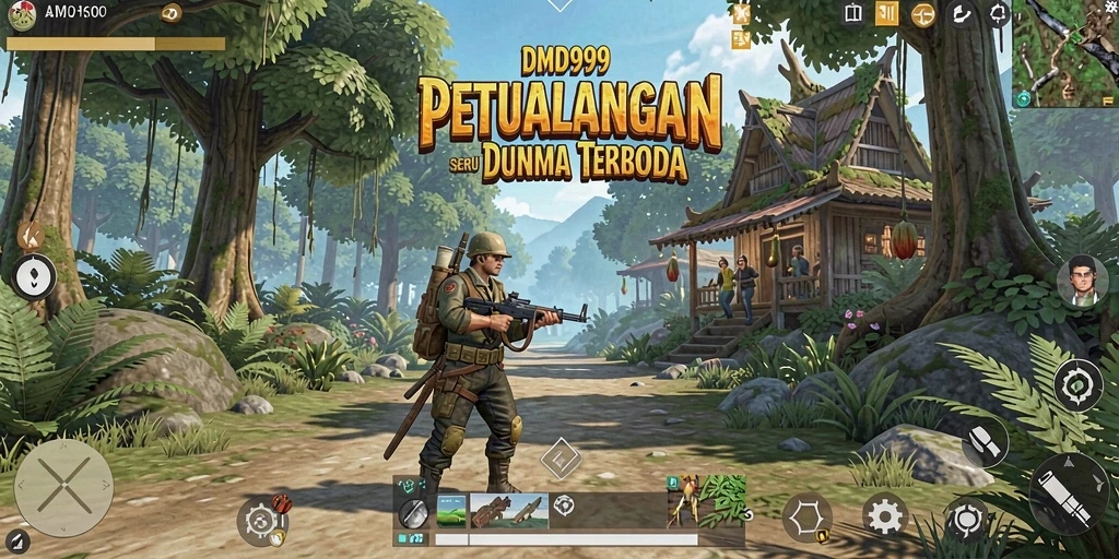Screenshot gameplay DMD999 menampilkan aksi petualangan yang mendebarkan.