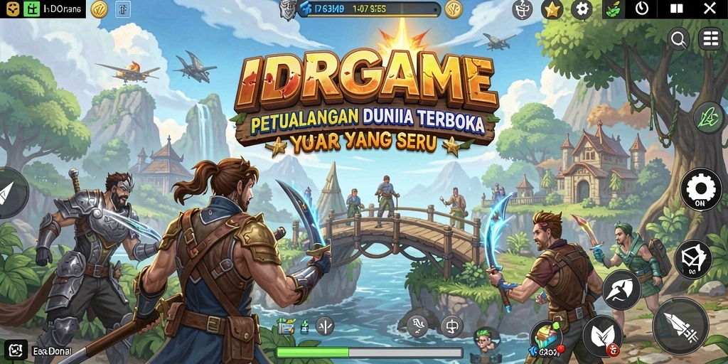 Gameplay seru dalam dunia terbuka yang luas dan interaktif.
