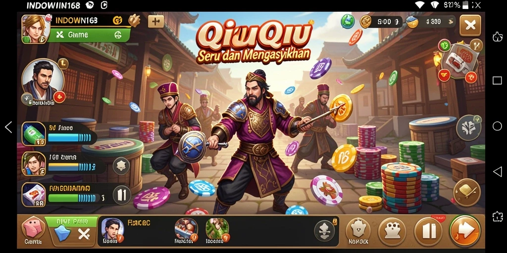 Screenshot gameplay QiuQiu di INDOWIN168 dengan tampilan yang menarik.