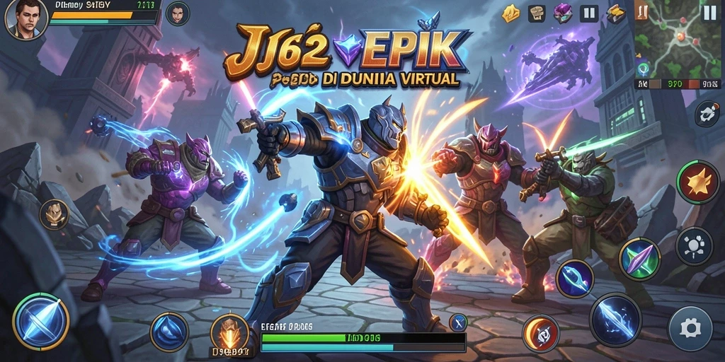 Gameplay intens dengan pertarungan seru di JJ62.