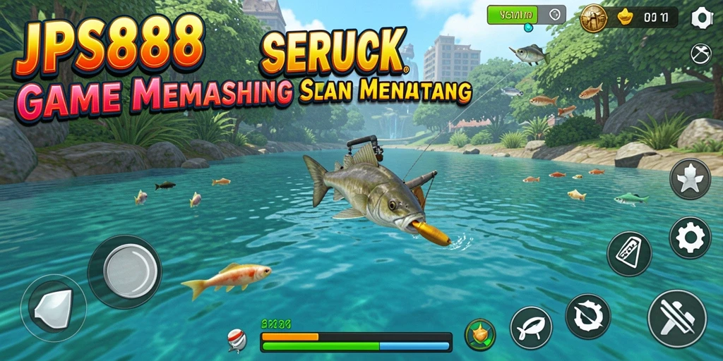 Tangkapan screenshot utama JPS888 menampilkan suasana memancing yang mengesankan.