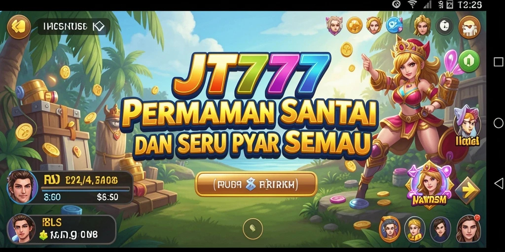 Screenshot menunjukkan gameplay JT777 yang menarik dan penuh warna.