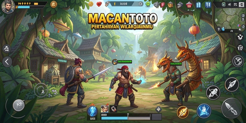 Tampilan gameplay menegangkan saat bertahan dari gelombang musuh.