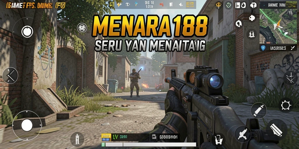 Screenshot MENARA188 menampilkan aksi gameplay FPS yang mendebarkan.