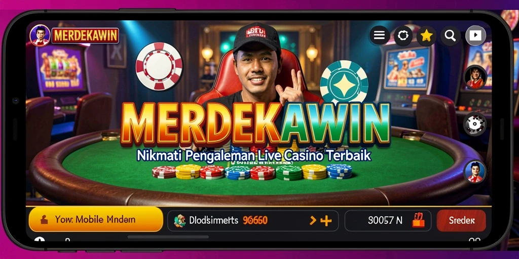 Tampilan gameplay Live Casino yang menarik di MERDEKAWIN.