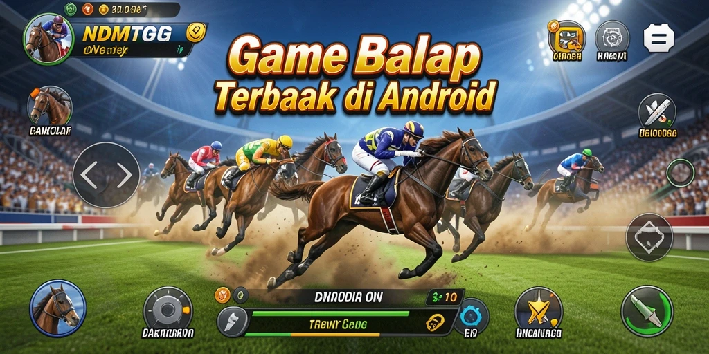 Screenshot gameplay balap yang mendebarkan di NDMTOGEL.