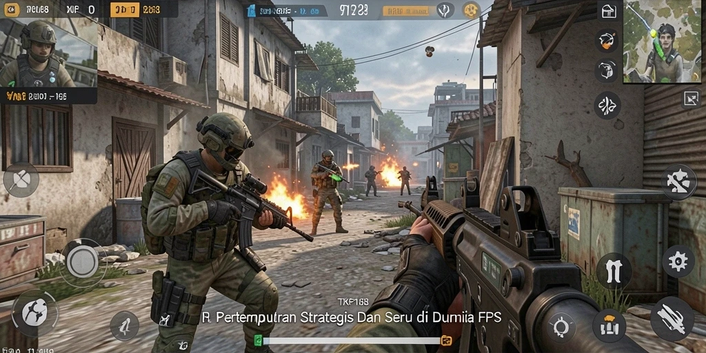 Tampilan gameplay TKP188 dengan aksi tembak-menembak yang intens.