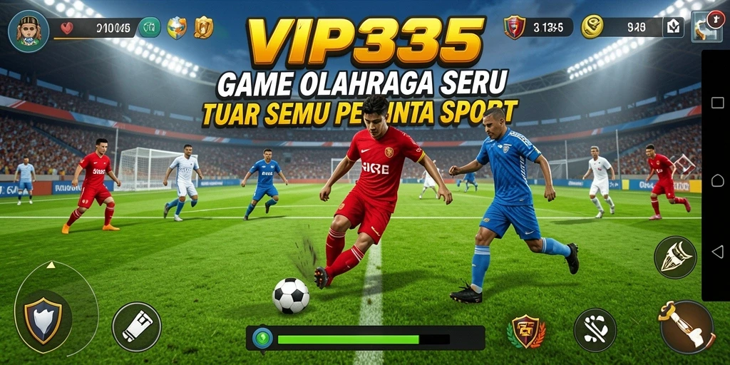 Screenshot gameplay menampilkan aksi mendebarkan dalam game olahraga.